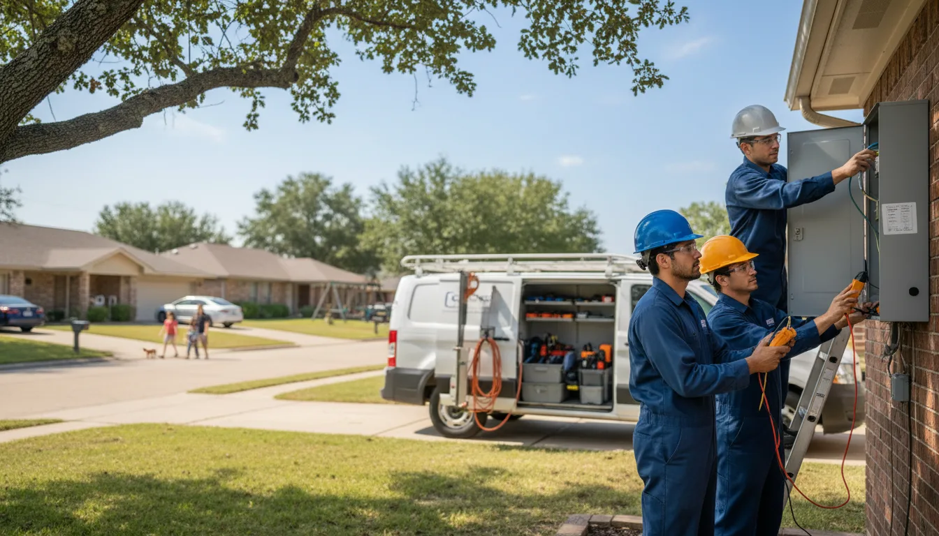 Certified electrician providing emergency electrical services in Boling, TX
